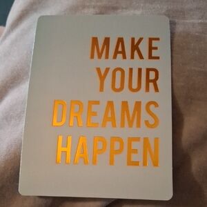 Motivational Card with Gold Text
